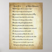 Sonnet Nr. 18 von William Shakespeare Poster (Vorne)
