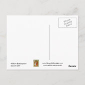 Sonnet Number 116 by William Shakespeare Postcard Postkarte (Rückseite)