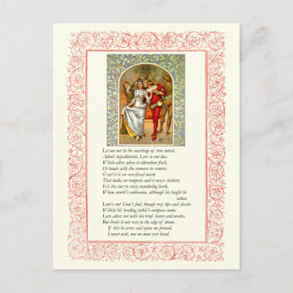 Sonnet Number 116 by William Shakespeare Postcard Postkarte