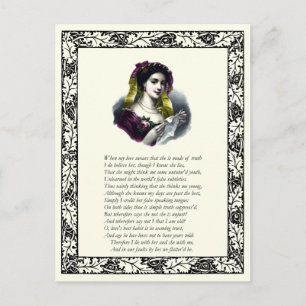 Sonnet Number 138 by William Shakespeare Postkarte