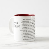 Sonnet Shakespeare 18 | Zwei-Tone-Tasse Zweifarbige Tasse (Vorderseite Links)