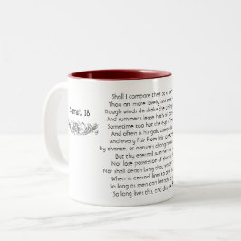 Sonnet Shakespeare 18 | Zwei-Tone-Tasse Zweifarbige Tasse