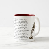 Sonnet Shakespeare 18 | Zwei-Tone-Tasse Zweifarbige Tasse (VorderseiteRechts)