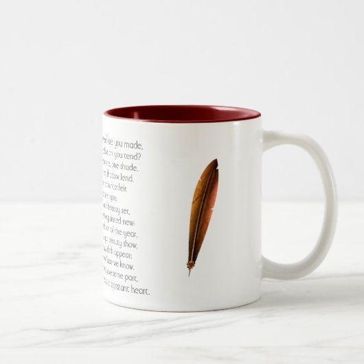 Sonnet Shakespeare 53 | Zwei-Tone-Tasse Zweifarbige Tasse (Rechts)