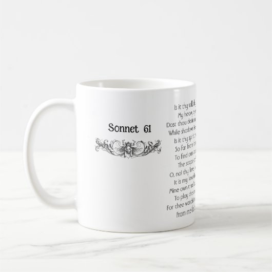 Sonnet Shakespeare 61 | Zwei-Tone-Tasse Kaffeetasse (Links)