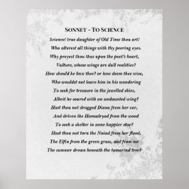 Sonnet zu Science Edgar Allan Poe Geem Poster