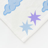 Sonnig, bewölkt, Muster des Sternwetters Fleecedecke (Ecke)