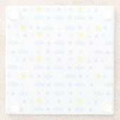 Sonnig, bewölkt, Muster des Sternwetters Glasuntersetzer (Rückseite)