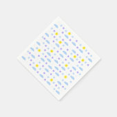 Sonnig, bewölkt, Muster des Sternwetters Serviette (Ecke)