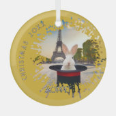 Sonnig in einem schwarzen Hut Ornament Aus Glas (Vorderseite)