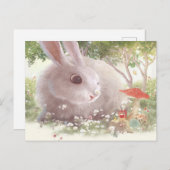 Sonnig mit Blume Ankündigungspostkarte (Vorne/Hinten)