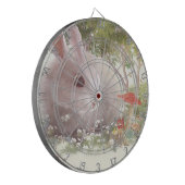 Sonnig mit Blume Dartscheibe (Vorderseite Links)