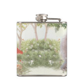 Sonnig mit Blume Flachmann (Rückseite)