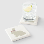 Sonnig mit Blume Malerei Osterstein Untersetzer (Seitenansicht)