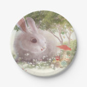 Sonnig mit Blume Pappteller (Vorderseite)