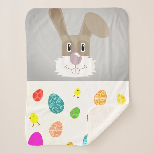 Sonnig mit farbigen Eiern sherpa Decke. Sherpadecke (Vorderseite)