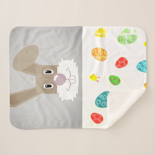 Sonnig mit farbigen Eiern sherpa Decke. Sherpadecke (Vorderseite (Horizontal))