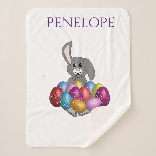 Sonnig mit farbigen Eiern sherpa Decke. Sherpadecke (Vorderseite)