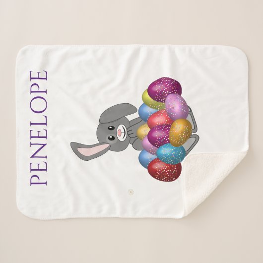 Sonnig mit farbigen Eiern sherpa Decke. Sherpadecke (Vorderseite (Horizontal))