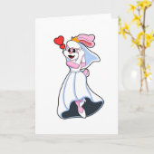 Sonnig mit Hochzeitskleid & Crown Karte (Gelbe Blume)