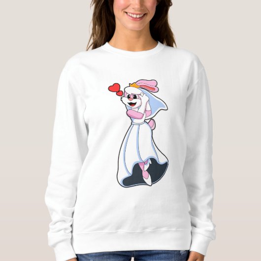 Sonnig mit Hochzeitskleid & Crown Sweatshirt (Vorderseite)