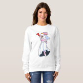 Sonnig mit Hochzeitskleid & Crown Sweatshirt (Vorne ganz)