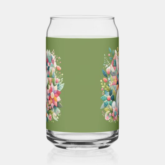 Sonnig mit Quilt und Blume Dosenglas (Rechts)