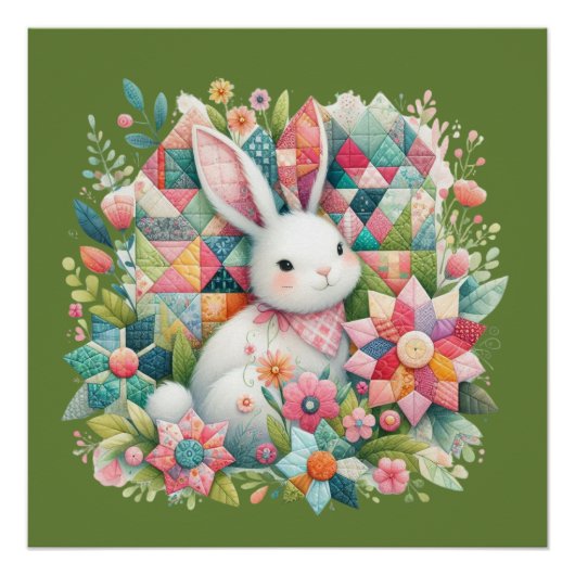 Sonnig mit Quilt und Blume Poster (Vorderseite)