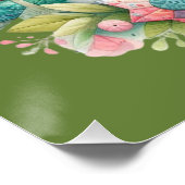 Sonnig mit Quilt und Blume Poster (Ecke)