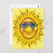 sonnig postkarte (Vorne/Hinten)