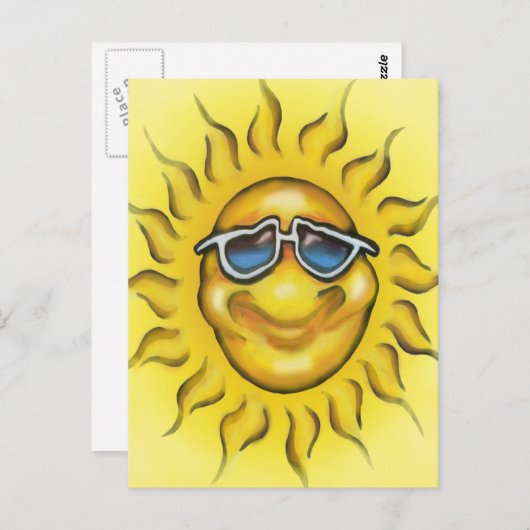 sonnig postkarte (Vorne/Hinten)