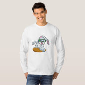 Sonnig wie Snowboarder mit Snowboard T-Shirt (Vorne ganz)
