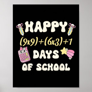 Sonnige 100. Tag Mathematik Formel 100 Tage der Sc Poster