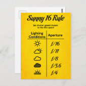 Sonnige 16 Regel Postkarte (Vorne/Hinten)