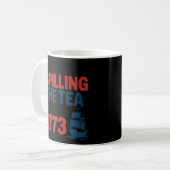 Sonnige 4. Juli Spilling der Tee seit 1773 vier Kaffeetasse (Vorderseite Links)