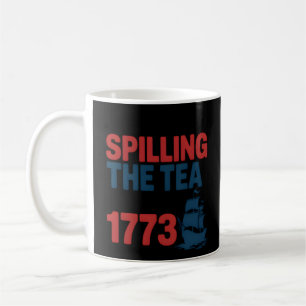 Sonnige 4. Juli Spilling der Tee seit 1773 vier Kaffeetasse