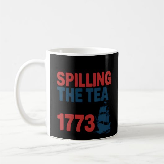 Sonnige 4. Juli Spilling der Tee seit 1773 vier Kaffeetasse (Links)