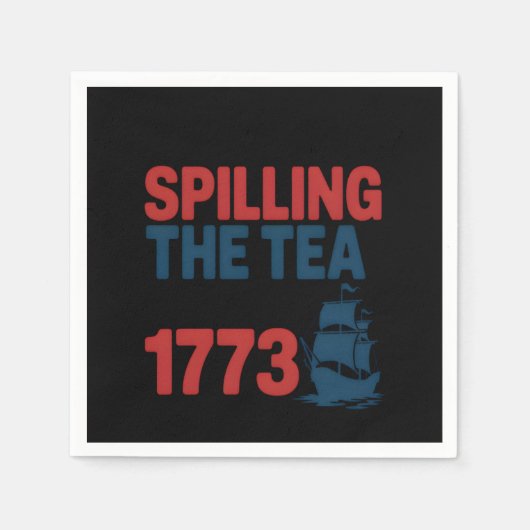 Sonnige 4. Juli Spilling der Tee seit 1773 vier Serviette (Vorderseite)