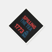 Sonnige 4. Juli Spilling der Tee seit 1773 vier Serviette (Ecke)