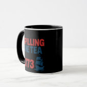 Sonnige 4. Juli Spilling der Tee seit 1773 vier Tasse (Vorderseite Links)