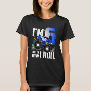 Sonnige 6. Geburtstag Kinder ich bin 6 Polizei Mon T-Shirt