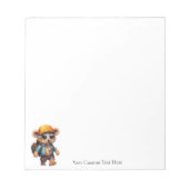 Sonnige Abenteuer mit Beachy Bear 5.5 x 6 Notizblock (Vorderseite)