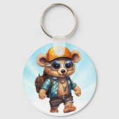 Sonnige Abenteuer mit Strandbär - Für Spaß bereit Schlüsselanhänger (Vorderseite)