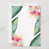 Sonnige Ananas Bloral Sommer Vase Beach Hochzeit Einladung (Rückseite)