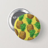 Sonnige Ananas Button (Vorne & Hinten)