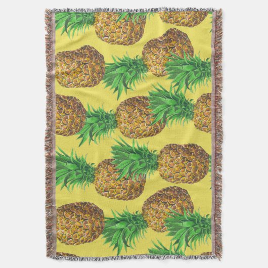 Sonnige Ananas Decke (Vorderseite Vertikal)