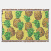 Sonnige Ananas Decke (Vorderseite)