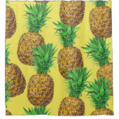 Sonnige Ananas Duschvorhang (Vorderseite)
