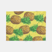 Sonnige Ananas Fleecedecke (Vorderseite (Horizontal))