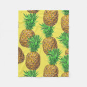 Sonnige Ananas Fleecedecke (Vorderseite)
